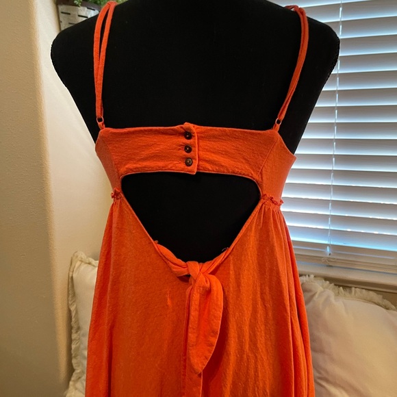 Free People Beach Coral Midi Dress - Picture 4 of 5